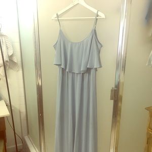 Show me your mumu steel blue bridesmaid dress